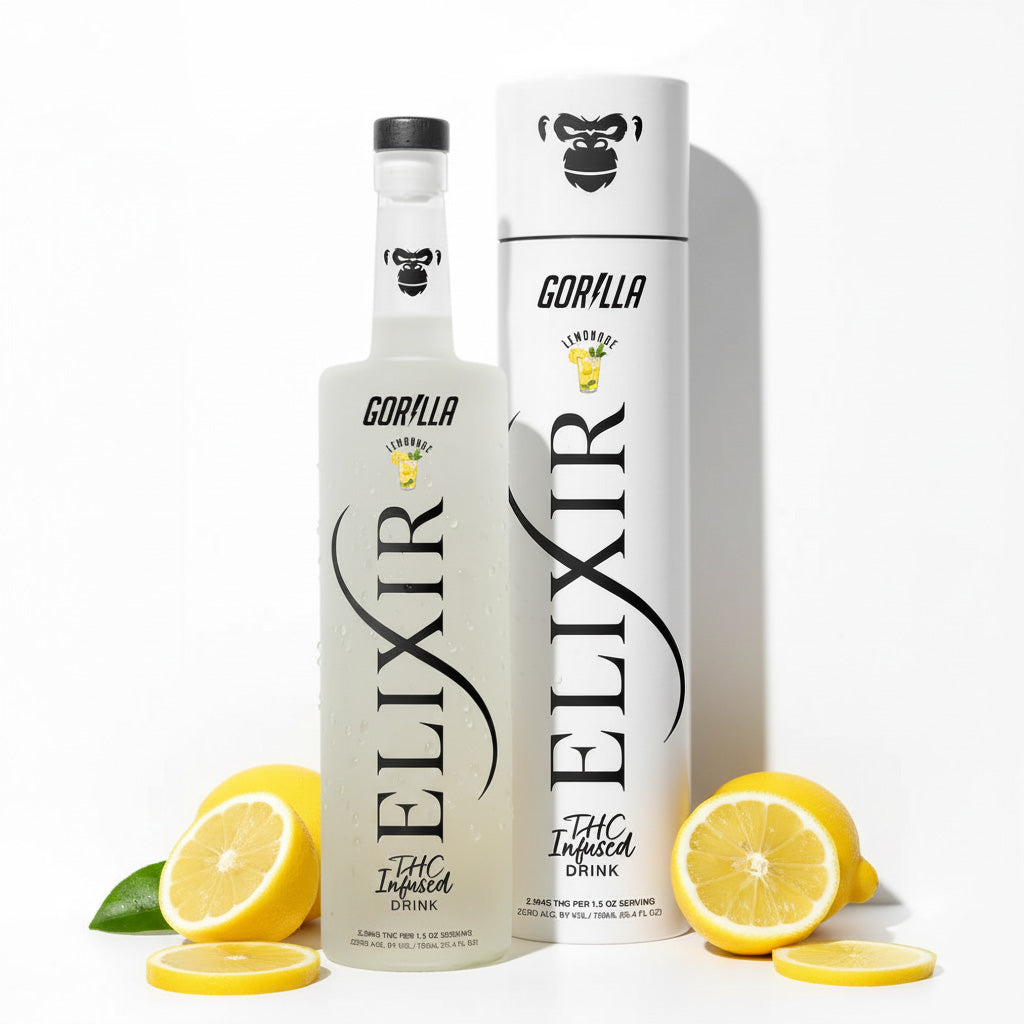Gorilla Elixir Lemonade bottle and tube